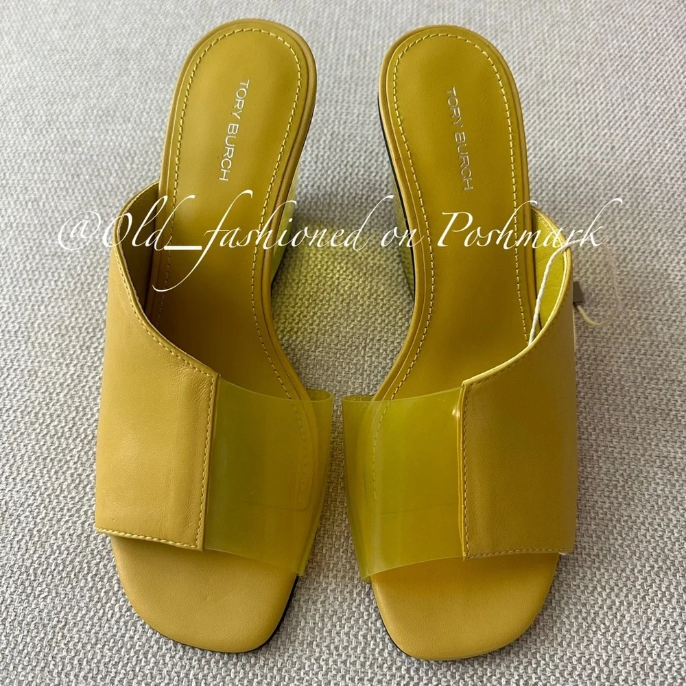 TORY BURCH Leather + PVC Mules